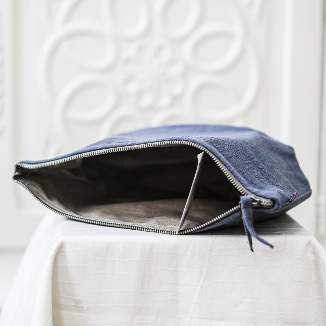 Trousse de toilette en lin